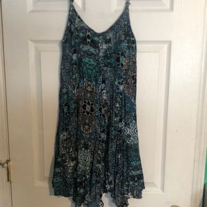 Black blue grey design dress